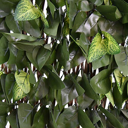 Expandable Fence Privacy Screen for Balcony Patio Outdoor,Decorative Faux Ivy Fencing Panel,Artificial Hedges (Single Sided Leaves)… - color: Mint