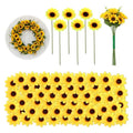 150 Pcs Mini Artificial Sunflower Heads, 1.7 In Sunflowers Artificial Flowers for Spring Summer Decoration, Fake Sunflowers for Home Garden Wedding Party Office Indoor (Only Heads, No Stems)