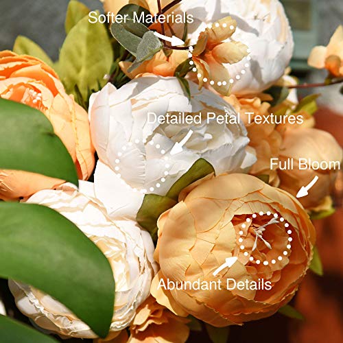 FiveSeasonStuff Vintage Artificial Peonies Silk Flowers and Hydrangeas for Wedding Bridal Home Décor – Beautiful Floral Centerpiece Arrangement Decoration with 2 Bouquets (Summer Breeze) - color: Summer Breeze