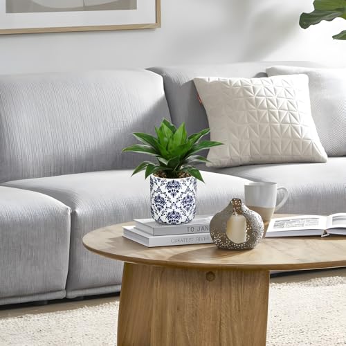Briful Agave Plants Artificial Succulents Fake Plant in Blue Vase, 10.6'' Tall Realistic Faux Plant Indoor for Home Decor Living Room Kitchen Centerpiece Table - color: Green Agave