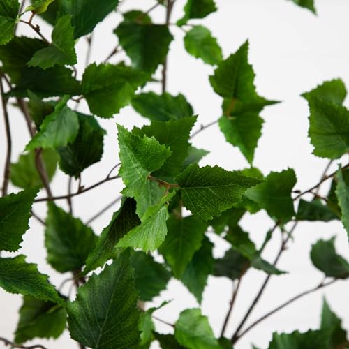 Nearly Natural 6ft. Artificial Birch Tree with Real Touch Leaves - size: 6ft