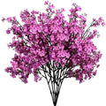 Mandy's 6 Bundles Artificial Lavender Baby’s Breath Flowers | 18.5 Inch Silk Gypsophila European Style Modern Home Decor Centerpiece Neutral Wedding Flower Arrangements - color: Lavender