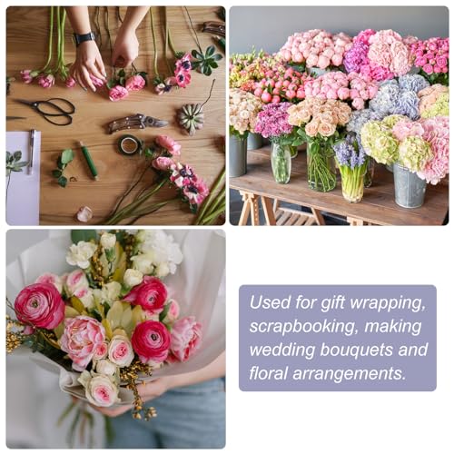 HARFINGTON 12 Rolls Floral Tapes 1/2 Inch 30 Yards Flower Adhesive Waterproof Tape for Floral Arranging Wedding Bouquet Wrap Craft Florist Tape, Fern Green - color: Fern Green