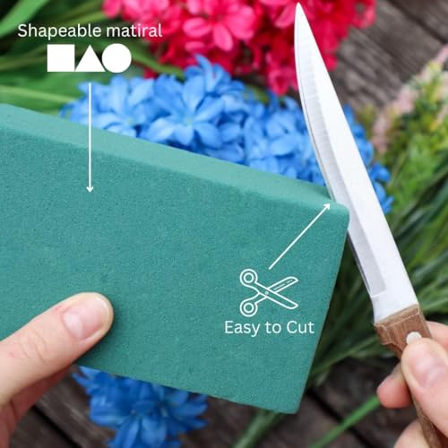 FLOFARE Pack of 3 Floral Foam Blocks Each (5.5"L x 3.1"W x 1.7"H) Green Wet & Dry Flower Foam for Fresh & Artificial Flower Arrangement, Plant Foam, Florist Supplies for DIYs, Arts, Crafts & Weddings - size: Pack of 3