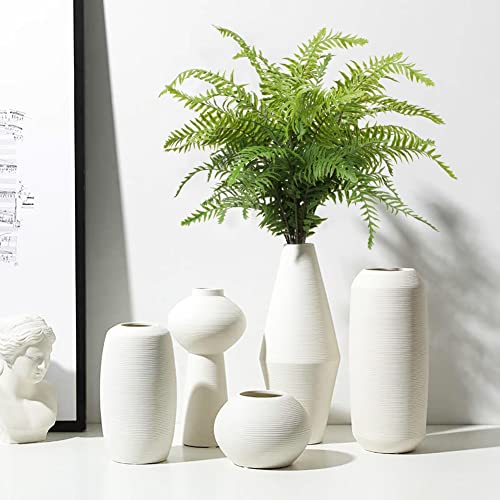 Briful 30" Artificial Boston Fern Plants Bushes Fake Shrubs Bush Greenery Plants Faux Fern Plant Large for Outdoors UV Resistant Garden Plants or Home Office Desk Indoor Decor 3pcs - color: Style #3