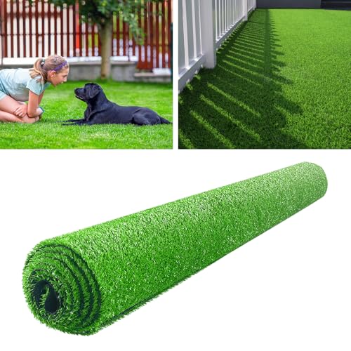 LVBAO Synthetic Artificial Grass Turf with Drainage Holes Professional Pee Pad 4FTX13FT (52 Square FT) Fake Grass Rug Carpet for Dogs Potty Training Garden Landscape Pets Patio Playground - size: 4FTX13FT