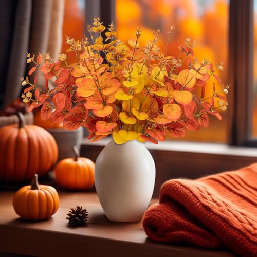 Yen Jean 10PCS Fall Decorations for Home Flowers Artificial - Fake Plants Thanksgiving Autumn Decor Outdoor - style: fall