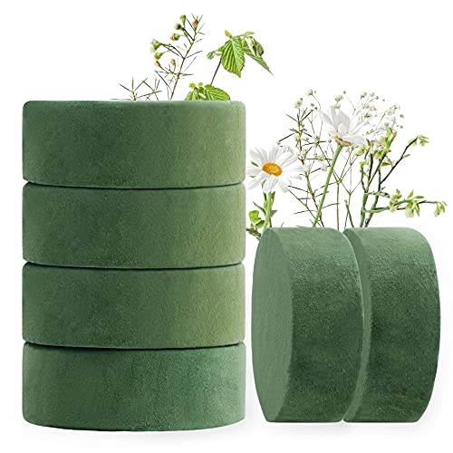 Max Shape Round Floral Foam Blocks, 4.72'' Dry Floral Foam for Artificial Flowers.Craft Project,Wedding Aisle Flowers,Arty Decoration - size: 4.72''