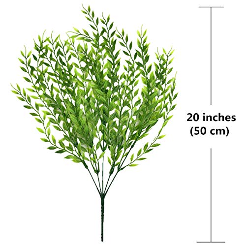 Artificial Weeping Willow, Plastic Plants Greenery Shrubs, Fake Hanging Vine Ivy Garland Outdoor Indoor Home Garden Verandah Parterre Wall Baskets Table Decoration UV Resistant 8 pcs - color: Weeping Willow / 8pcs