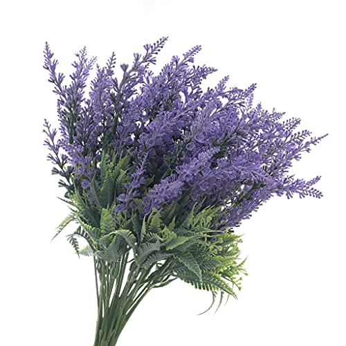 Grand Verde Lavender Artificial Flowers Bulk Stems Faux Purple Plants Real-Touch Bouquets DIY Home Decoration, 8pcs (Pack of 2) - size: 14 inches tall (Pack of 2)