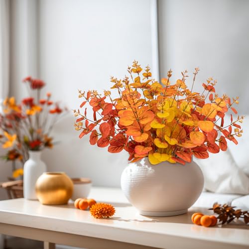 Yen Jean 10PCS Fall Decorations for Home Flowers Artificial - Fake Plants Thanksgiving Autumn Decor Outdoor - style: fall