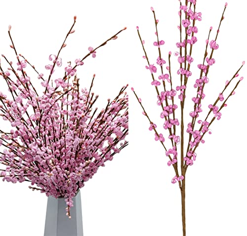 Wootkey 10 Pcs 29.5" Long Jasmine Artificial Flowers Fake Flowers Dry Branches Stem for Home Office DIY Floral Art Plant Wedding Table Centerpieces Restaurant Vase Decoration (Macaron Pink) - color: Macaron Pink, size: 10pcs-29.5''