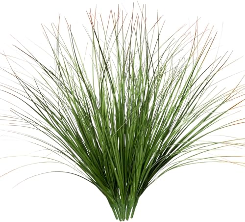 Fake Grass Shrubs Artificial Wheatgasss Plants, Faux Greenery Plastic Plant for Indoor Outdoor Decoration Home Garden Christmas Party Table Centerpieces Vase DIY Decor - Tail End Red Leaves 8 Pack - color: Grass - Tail End Red - 8 Bundles