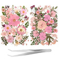 80pcs Pink Pressed Flowers Bulk, Romantic Dried Flower Leaves, Natural Pressed Dried Flowers with Tweezer for DIY Crafts Resin Mold Candles Cake Bridal Scrapbooking Supplies - size: Pink 80pcs