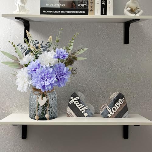 Leftover Fake Flowers in Vase,Faux Flowers in Vase,Table Centerpieces for Dining Room,Flower Centerpieces for Tables,Artificial Flowers,Kitchen Decor,Coffee Table Decor - color: Purple