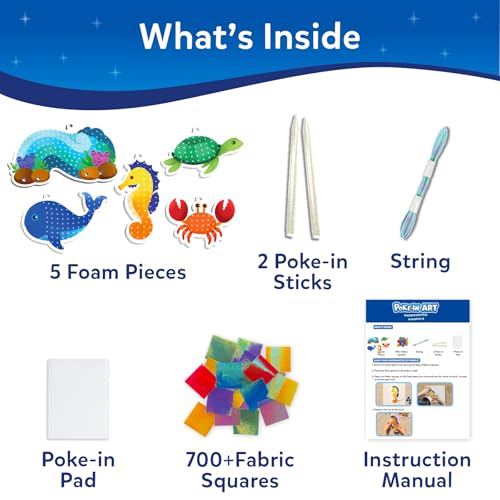 Skillmatics Poke-in Art - Underwater Animals, Mess-Free Arts & DIY Wood Crafts for Kids, Creative Kit, Gifts for Girls & Boys Ages 4, 5, 6, 7, 8, 9 - style: 7. Underwater Animals