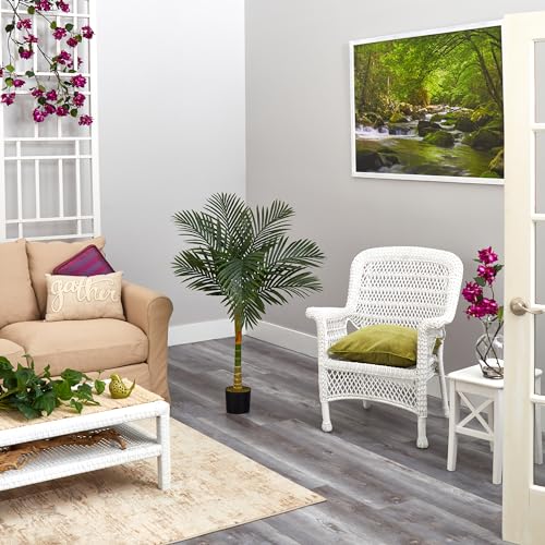 Nearly Natural 4ft. Golden Cane Artificial Palm Tree - color: Single Stalk, size: 4ft