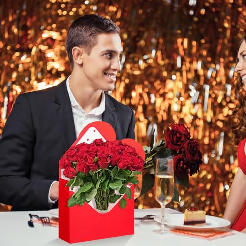 TaoBary 16 Pcs Mother's Day Florist Bouquet Envelope Boxes with Floral Foam Blocks, Paper Gift Boxes Flower Packaging Craft Paper Bag DIY Lovers for Wedding Birthday Party Decoration Supply