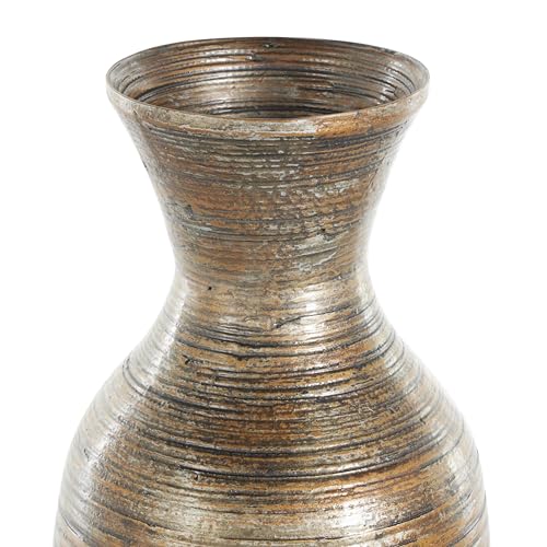 Deco 79 Bamboo Wood Decorative Vase Antique Inspired Pot Centerpiece Vase, Vase for Home Decoration 8" x 8" x 18", Brown - color: Brown, size: 8" x 8" x 18"