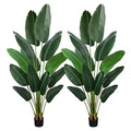 YEPDIN Artificial Bird of Paradise Plant 6 Ft Tall Fake Banana Leaf Plant for Indoors and Outdoors,Faux Palm Tree with Plastic Pot for Office and Home Decor,L1802PCS - style: 6 FT 2PCS