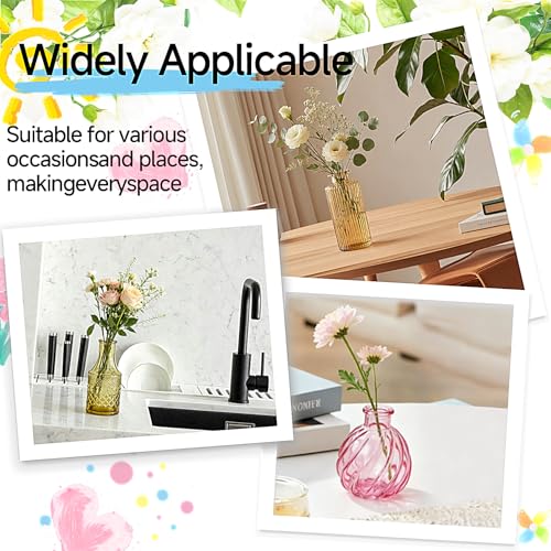 16 Pack Glass Bud Vase Set, Small Flower Vase Set Bud Vases for Wedding Centerpiece Table Decor, Vintage Small Vases for Room Home Dining Party Table Center Decor (Amber Set, 16 Pack) - color: Amber Set, size: 16 Pack