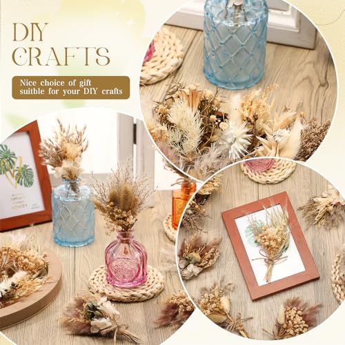 Layhit 12 Pcs Boho Dried Flower Bouquet Mini Wedding Handmade Dry Flowers Decor for Vase Crafts DIY Photo Boutonniere for Men Floral Plant for Bridesmaid Gift Birthday Decor(Rustic) - style: Rustic