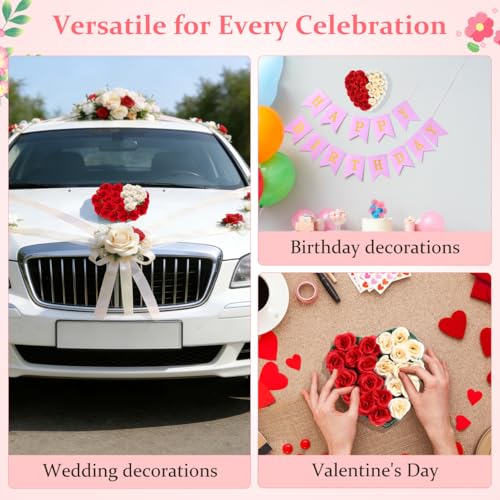 UPKOCH Wedding Car Floral Mud with Suction Cup Small Heart-Shaped DIY Flower Arrangement Plate for Wedding Party Decoration Lightweight Floral Foam Tray 7.87X7.48X1.69In