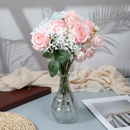 120 Pcs Baby Breath Artificial Flowers Bulk, 11.8inches White Artificial Flowers Baby Breath Gypsophila Flower para Decoracion for Wedding Party Home Garden Decoration