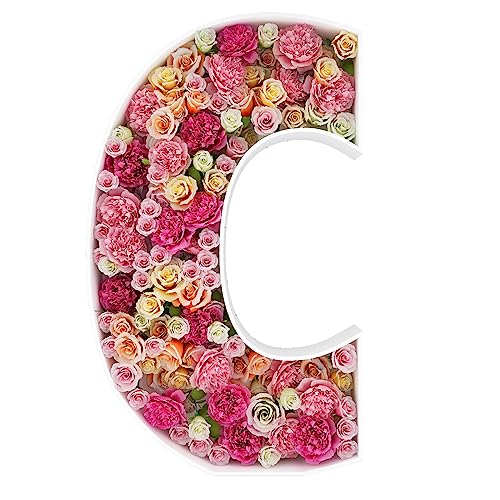 2FT Letter C Mosaic Balloon Frame Letter DIY Fillable Letters Kit for Birthday Party Wedding Backdrop Decor - color: Letter C, size: 2FT