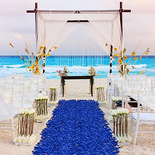 Ouddy Decor 5000 Pcs Rose Petals Artificial Flower for Valentine's Wedding Decor Romantic Night Event Anniversary Shower Engagement Party Home Decorations, Blue - color: Blue