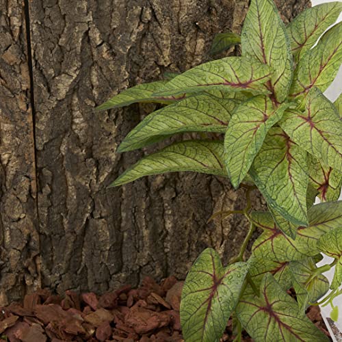 Reptile Plants for Terrarium, Amphibian Habitat Decor Artificial Hanging Plants with Suction Cup - Fake Arrowhead Plants Green Syngonium Podophyllum - color: Fake Arrowhead Plants Green