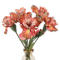 5pcs Iris Artificial Flower Real Touch PU Faux Flower 17.7" Orange Iris Flowers with Flower Bud for Home Table Centerpieces Wedding Floral Arrangements (Orange)