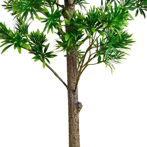 Nearly Natural 4ft UV Artificial Podocarpus Tree Indoor/Outdoor Greenery - Premium Materials, Low Maintenance, Modern Style