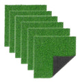 Artificial Grass Patch 6x6 Inch,Realistic Synthetic Turf with Drainage Holes,0.35 Inch Synthetic Garden Grass Tiles Faux Grass Rug for Crafts Patio Wall Decor - size: 6"x6"-12PC