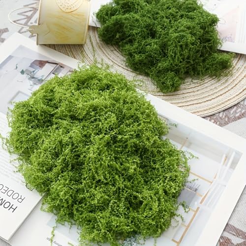 100g Light Color Artificial Green Moss Lawn Plant Landscape - color: Blue2