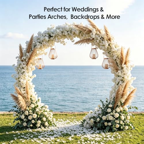 4 PCS Cherry Blossom Garland Artificial Silk Flower Vine Hanging Floral Decor for Wedding Arch Party Home Garden Wall Decoration (White) - size: 70in-4pcs-White