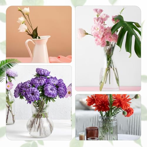 Jeffdad 100 Pcs Floral Stem Wire, Artificial Flower Rod Green Flower Stems Wire Crafting Floral Stem for Flower Arrangement Crafts Bouquets Wreath Making(6.7 inch/17 cm)