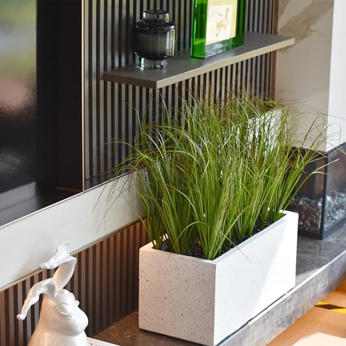 VANTREE 8PCS Artificial Plants, Shrubs Wheat Grass Greenery Stems for Home Decor, Fake Tall Grass Plant for Outdoor Indoor Decor