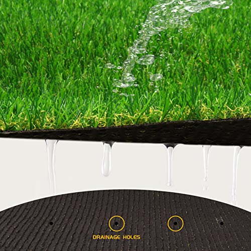 Artificial Grass Turf Lawn 1' x 3' Outdoor Rug, 0.8" Premium Realistic Turf for Garden, Yard, Home Landscape, Playground, Dogs Synthetic Grass Mat Fake Grass Rug - size: 1' x 3'