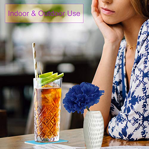 Larksilk 100 Pack Artificial Carnations - Bulk Silk Flowers for Weddings, Mother's Day, Graduations, Easter & Memorial - 3.5" Heads, 5" Stems, Real Touch Petals, 18 Colors Available - Royal Blue - color: Royal, size: 100