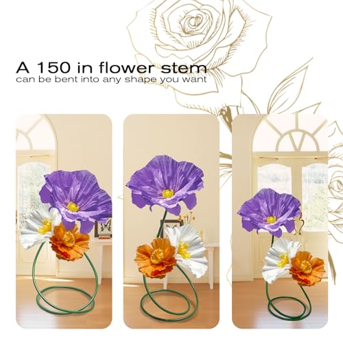 Large Paper Flowers Wall Decor - 3pc Wedding Decorations for Reception Giant Flower for Wedding, Birthday Party, Home Decor, Mall Display, Party Background Decor (Purple Orange White) - color: Lzichengbai