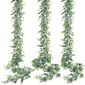 Sggvecsy Artificial Eucalyptus Garland 3 Pack Fake Eucalyptus Greenery Garland Faux Hanging Plants Artificial Vines, 5.6 Feet/Strand for Wedding Backdrop Arch Wall Table Party Outdoor Festival Decor - size: 3 Pack