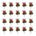 20PCS Christmas Floral Picks, Artificial Christmas Tree Picks and Sprays, Faux Cedar Pine Needles Branches with Red Berry Stems and Pine Cones for Crafts DIY Garland Holiday Wreath - size: 20PC Pine Picks