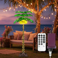 4FT LED Lighted Palm Tree with 281pcs Lights, Artificial LED Palm Tree with 3 Glowing Coconuts, Simulated Trunk with Lights, 8 Lighting Modes&Timer. - size: 4FT