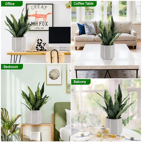 Fake Snake Plant 22" Tall, Realistic Touch Leaves, Potted Artificial Plants Indoor for Home Decor Small Office Home Living Room - size: 22 Inch Snake