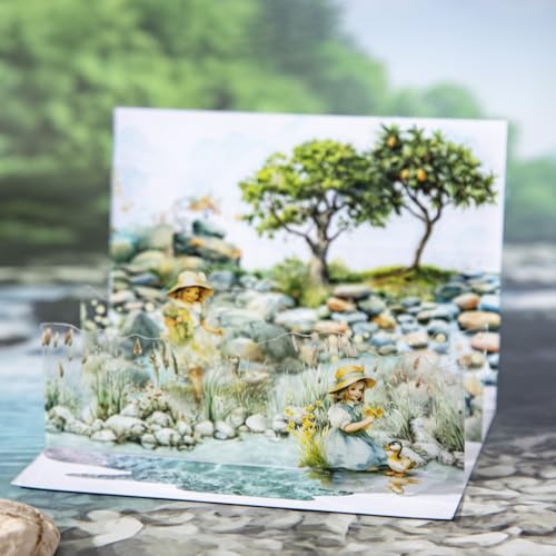 6 Rolls River Landscape PET Tape Set – Forest Stream and Riverbank Aesthetic with Seamless Nature Scenes for Scrapbooking, Journaling, Crafts, DIY and Decor - style: Riverside Scenery