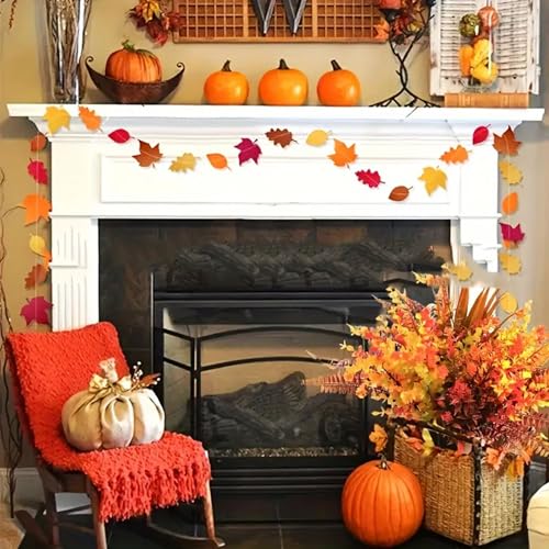 Pack of 9 Artificial Autumn Flowers, Artificial Flowers, Autumn Decoration, Autumn Plants, Shrubs, Plastic Flowers, Autumn Plant Flowers for Indoor, Outdoor, Table, Balcony Box, Flower Box