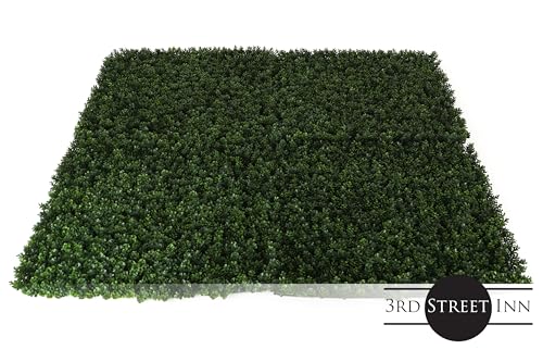 3rd Street Inn Artificial Greenery Wall Panels for Privacy - 4-Pack - color: Saw Toothed Boxwood