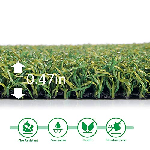 Pro Putting Green Golf Artificial Grass Turf - Indoor Outdoor Golf Training Mat, Synthetic Fake Grass for Baseball Football Gym Sports - size: 10FTX20FT