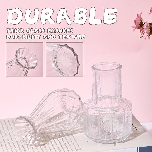 12 Pack Glass Bud Vase Set, Small Flower Vase Set Bud Vases for Wedding Centerpiece Table Decor, Vintage Small Vases for Room Home Dining Party Table Center Decor (Clear Set, 12 Pack) - color: Clear Set, size: 12 Pack